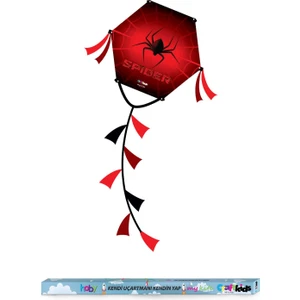 Craft Kids Uçurtma Kites Kendi Uçurtmanı Kendin Yap Örümcek Desenli