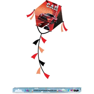 Craft Kids Uçurtma Kites Kendi Uçurtmanı Kendin Yap Araba Desenli