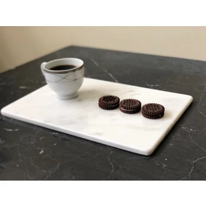 Doğal Calacatta Mermer Sunum Tabağı 20X30CM