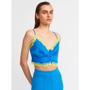 20120 Dantel Detaylı Crop Top-Saks