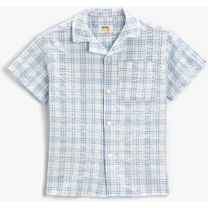 Kısa Kollu Gömlek Ekose Cepli