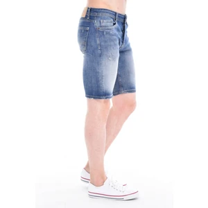 Cedy Denım Erkek Akçay Mavi Yıpratmalı Kot Şort Slim Fit Jean Şort C342