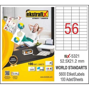 Ekstrafix Lazer Etiket - FİX5312 - 70X70