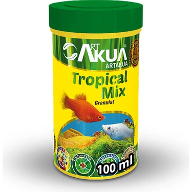 Artakua Tropikal Mix Süs Balık Yemi 100 ml / 40