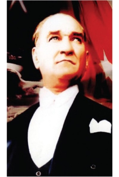 Vatan Bayrak Atatürklü Posteri Raşel Kumaş No:17 200 x 300 cm