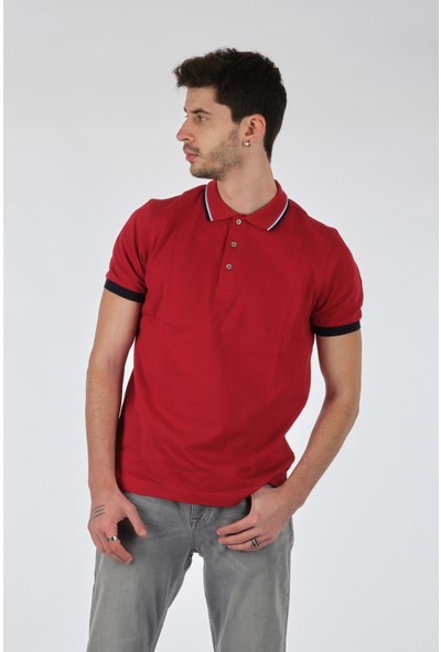 Sabri Özel Polo Yaka Kısa Kollu Kırmızı Erkek T-Shirt 1102596