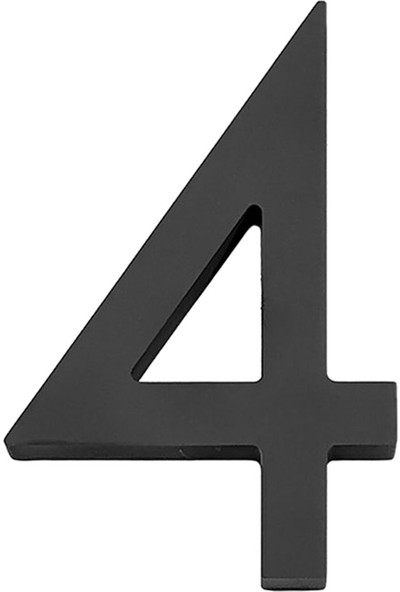 Akrilik Yüzen Ev Numaraları Modern Siyah 5 "düz Ev Dekorasyon Dükkanı Için 4