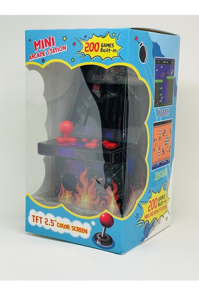 Yues Mini Arcade Atari 200 Oyunlu Nostalji Oyun Konsolu