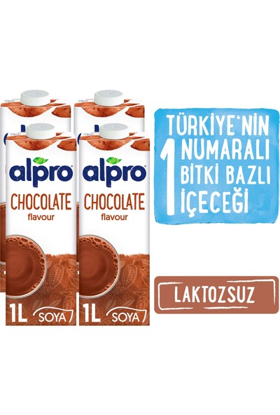 Alpro Çikolatalı Soya Sütü 4x1L