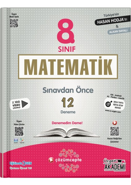 8. Sınıf Matematik Hasan Hoca'dan Sınavdan Önce 12 Deneme