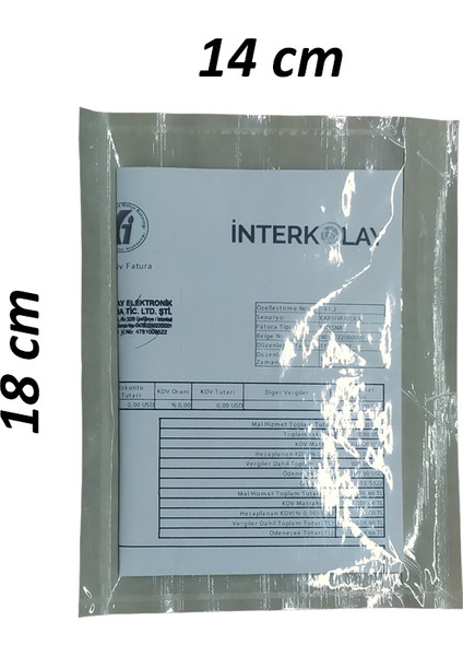 Fatura Cebi Yapışkanlı A6 (14X18 CM)100 Adet