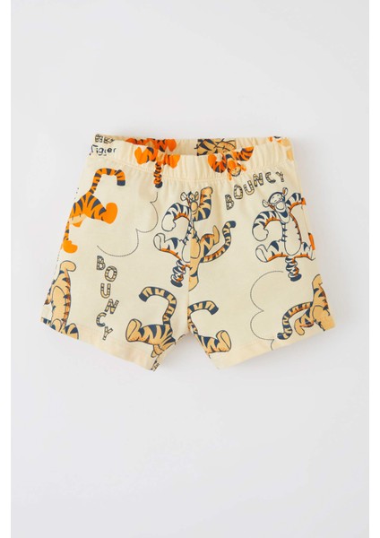 Erkek Bebek Winnie The Pooh Lisanslı Regular Fit Hayvan Desenli Pamuklu Kısa Kollu Şort Pijama Takım Y0289A222SM fiyatları