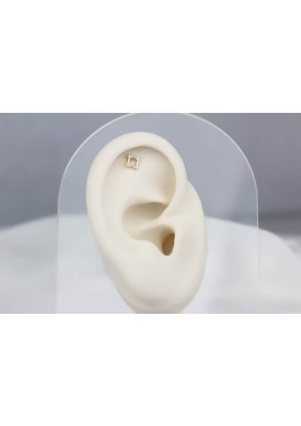 Altın Geometrik Helix Piercing