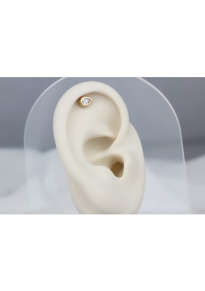 Altın Damla Helix Piercing