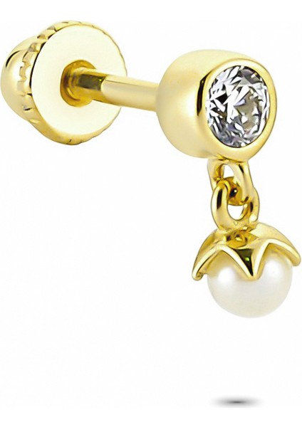 Altın Inci Tektaş Helix Piercing