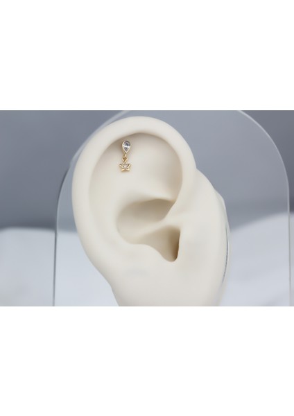 Altın Damla Sallantı Helix Piercing