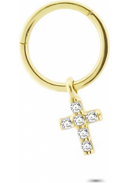 Altın Haç Halka Piercing