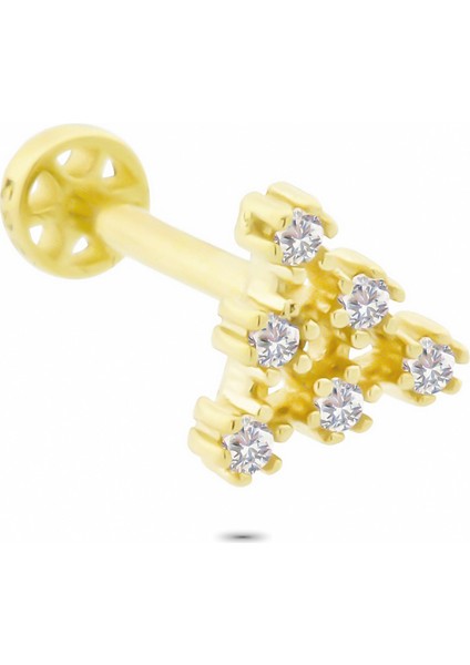 Altın Piramit Tragus Piercing