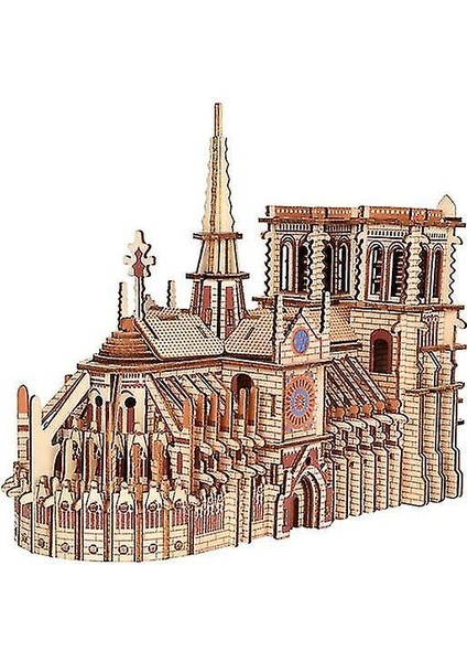 239 Adet Büyük Ahşap 3D Puzzle Notre Dame De Paris (Yurt Dışından)