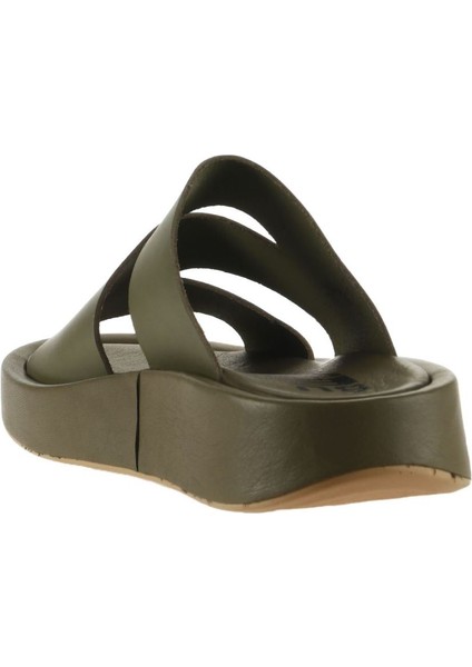 Yeşil Deri Kadın Dolgu Topuklu Terlik fırsatları