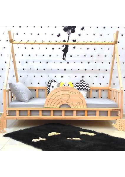 Montessori Yatak Nirvana Gökkuşağı Yıldızlı Karyola modelleri