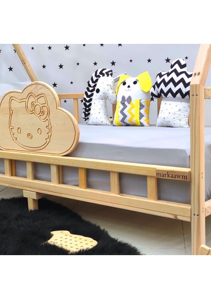 Montessori Yatak Çocuk Karyola Doğal Çam Kity Nirvana fırsatları