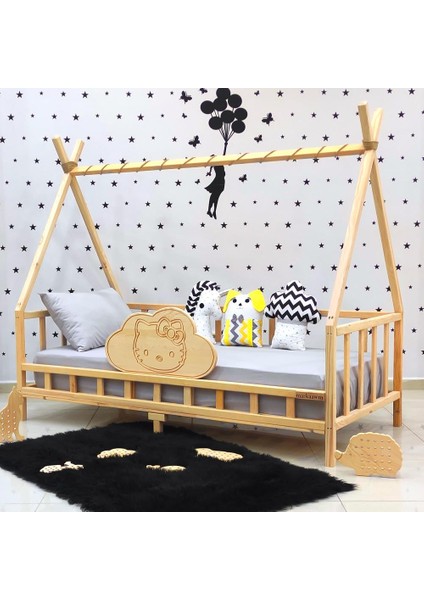 Montessori Yatak Çocuk Karyola Doğal Çam Kity Nirvana indirimleri