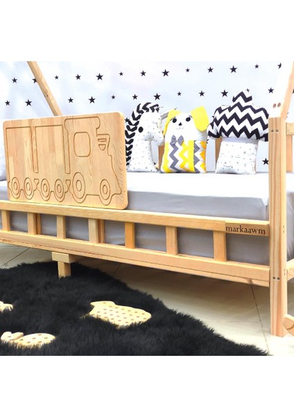 Montessori Yatak Ahşap Karyola Çocuk ve Bebek Beşiği Tren fırsatları