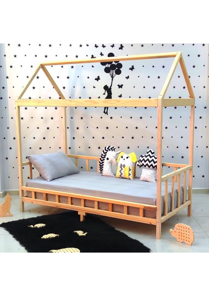 Luxury Montessori Karyola Ahşap Yatak Çocuk Bebek Yatak