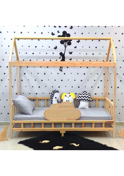 Montessori Yatak Bulut Karyola 90X190 Ahşap Yatak modelleri
