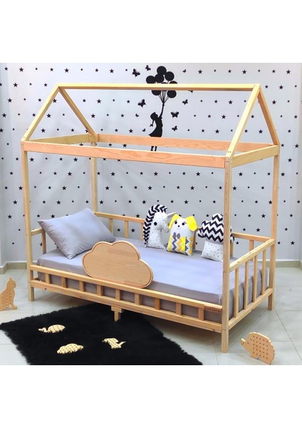 Montessori Yatak Bulut Karyola 90X190 Ahşap Yatak fırsatları