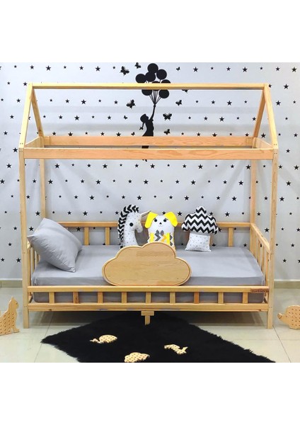 Montessori Yatak Bulut Karyola 90X190 Ahşap Yatak indirimleri
