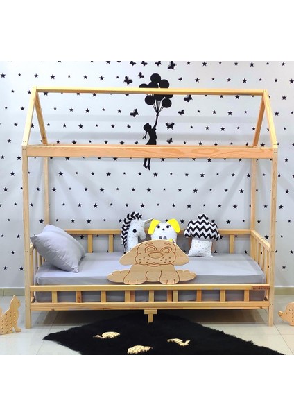Doğal Çam Montessori Karyola Çocuk ve Bebek Yatağı modelleri