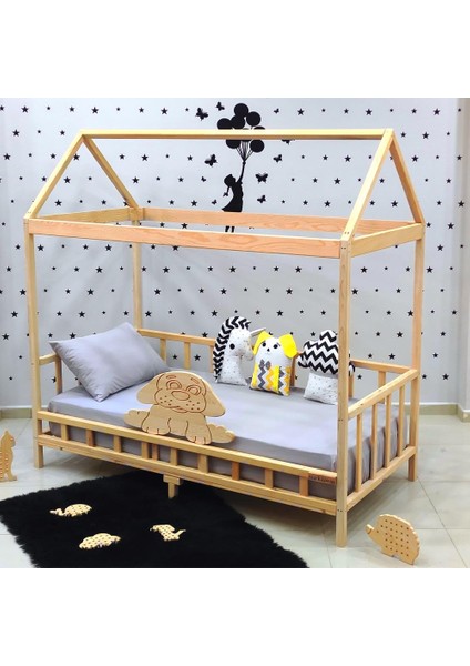 Doğal Çam Montessori Karyola Çocuk ve Bebek Yatağı fırsatları