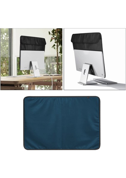 Monitör Toz Kapağı Pu Deri Antistatik Ekran Hd Panel Kılıf IMAC Mavi Için Fit (Yurt Dışından)