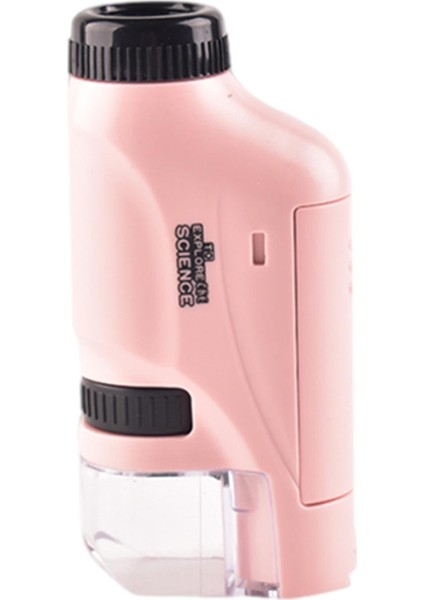 Mini El Mikroskop 60X-120X Çocuklar Için Deneyler Hayvanlar Bitkiler Pembe (Yurt Dışından)
