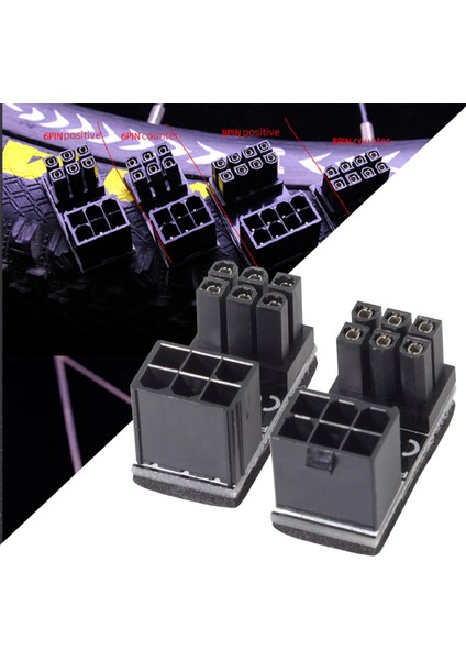 2 Parça Gpu Pcıe 180 Derece Açı Adaptörü Kiti Masaüstü Resimleri Için Grafik Kartı 6pin (Yurt Dışından) fırsatları