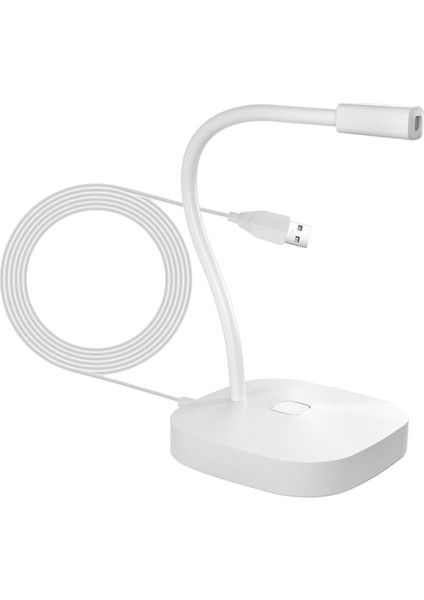 USB Bilgisayar Kondenser Mikrofon Dizüstü Bilgisayar Kayıt Akışı Için Beyaz Öğretim (Yurt Dışından)