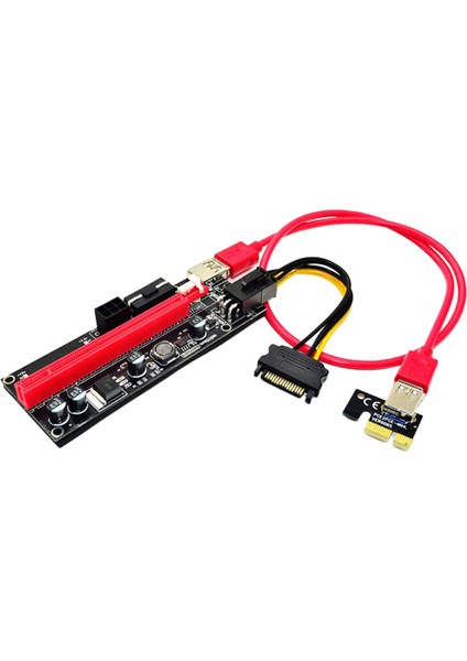 1x Ila 16X Pcıe Yükseltici Kurulu 60 cm USB 3.0 Kablo Ver 009S Pci-E Pcie Riser Kartı (Yurt Dışından)
