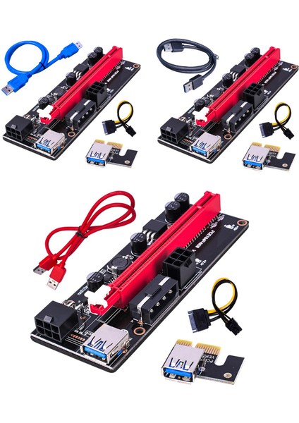Pcı E VER009S 1x Ila 16X Grafik Uzatma USB Adaptör Kartı 2x 6pin ve 3 Mavi (Yurt Dışından) modelleri