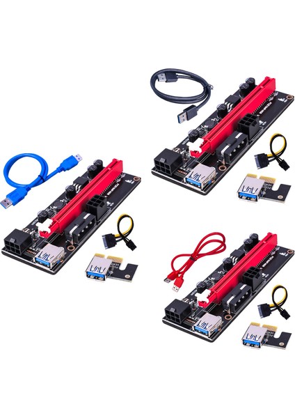 Pcı E VER009S 1x Ila 16X Grafik Uzatma USB Adaptör Kartı 2x 6pin ve 3 Mavi (Yurt Dışından) fırsatları