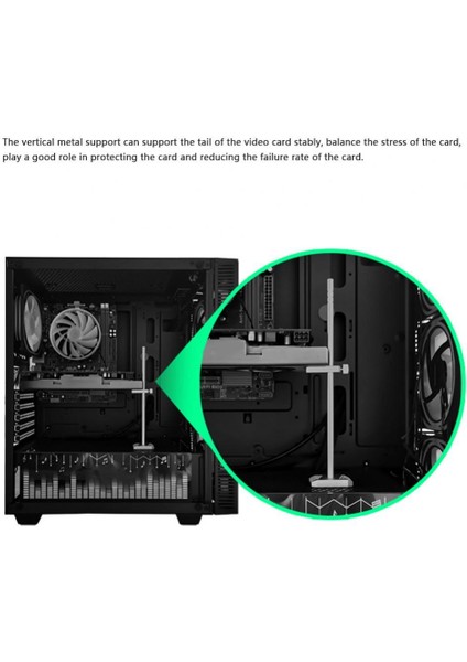 VT192 Grafik Kartı Gpu Brace Desteği Video Kartı Sag Tutucu Kılıf Braketi Gümüş (Yurt Dışından)