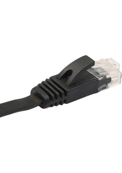 Ağ Cat6 Ethernet Kablosu Siyah Ultra Yetensiz Düz Lan Kurşun Kablosu Ps4 2 Metre (Yurt Dışından)