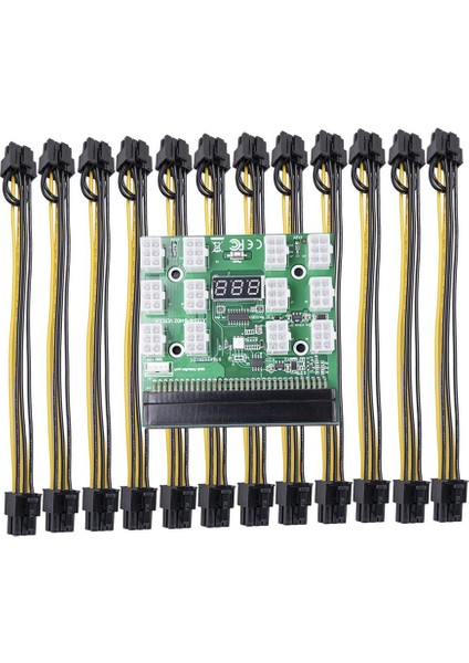 12 Pcı-E Bağlayıcı Breakout Kurulu Hp Ila 6 + 2 Pin Kabloları Kartı + 20CM Kablo (Yurt Dışından)