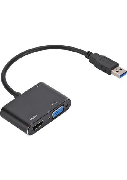 HDMI VGA Adaptörüne 2-In-1 USB Os Windows ile Yüksek Uyumlu Uyumlu (Yurt Dışından)