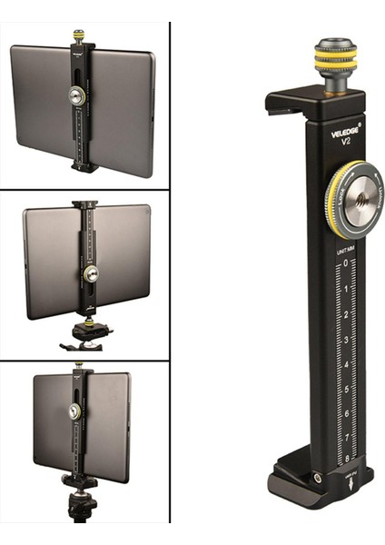Alüminyum Tablet Tripod Montaj Tutucu Kelepçe Için ipad Hafif Profesyonel (Yurt Dışından)
