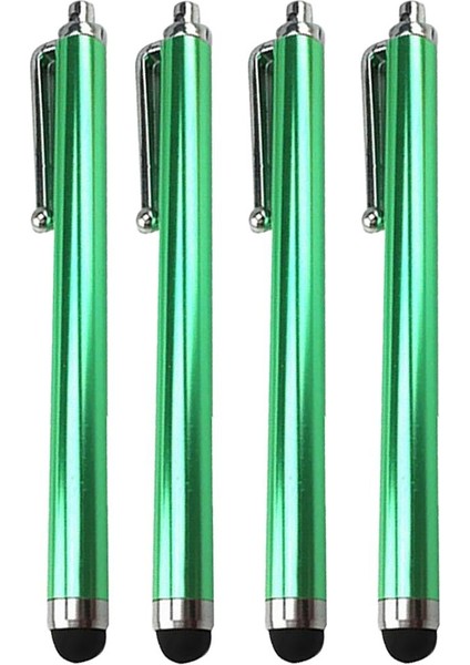 Universal Stylus Kalem 4'lü Mikrofiber Yüksek Hassasiyetli Kapasitif Kalem Kolay Taşıma Için Gömlek Klipsli Yeşil (Yurt Dışından)