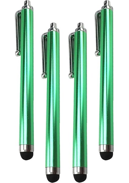 Universal Stylus Kalem 4'lü Mikrofiber Yüksek Hassasiyetli Kapasitif Kalem Kolay Taşıma Için Gömlek Klipsli Yeşil (Yurt Dışından)