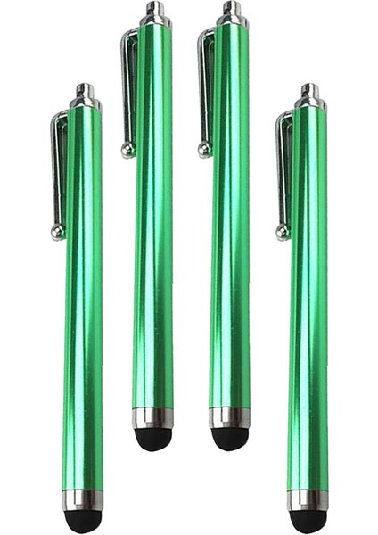 Universal Stylus Kalem 4'lü Mikrofiber Yüksek Hassasiyetli Kapasitif Kalem Kolay Taşıma Için Gömlek Klipsli Yeşil (Yurt Dışından)
