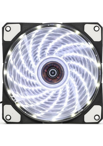 4 Pin 120MM 120X120X25MM Bilgisayar Kabı Sessiz Soğutma Fanı LED Açık Beyaz (Yurt Dışından)